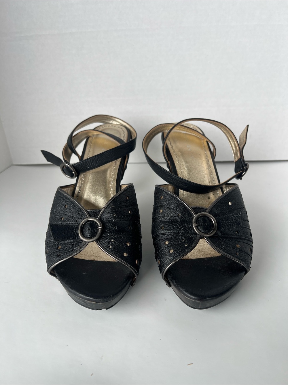 Miho Masui Italian leather peep toe heels - Picture 7 of 14